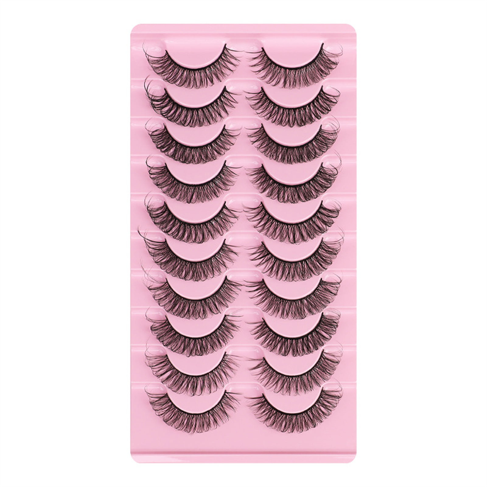 Kissshow 10 Pairs Reusable Self Adhesive Eyelashes Natural Thick False Lashes Extension No Glue Or Eyeliner Needed Buy 2 Receive 3